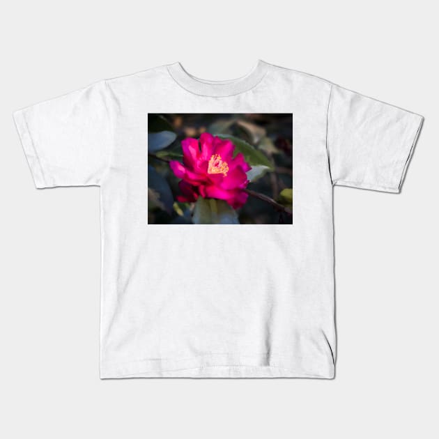 Common Camellia Flower Kids T-Shirt by Robert Alsop